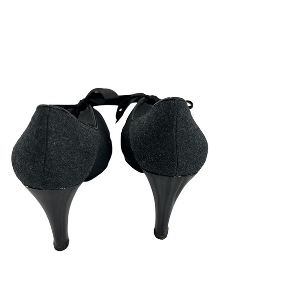 STUART WEITZMAN MOZART GRAY FLANNEL BOOTIES HIGH HEELS WITH BOWS SIZE 7 - Picture 7 of 7